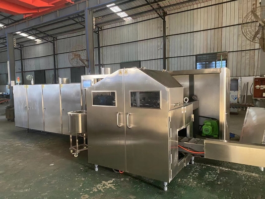 Goede prijs. L6.6xW2.1xH2m de Fabricatie van koekjesmachine van de Roomijskegel met PLC Systeem online